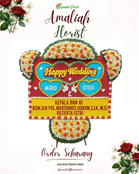 Papan Bunga Pernikahan Seputih Mataram